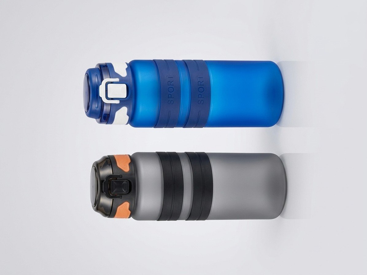 Botella de plastico, 750ml, color surtido, OPP