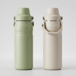 Termos 600ml 2 colores con cajita blanca interior de acero inoxidable 304